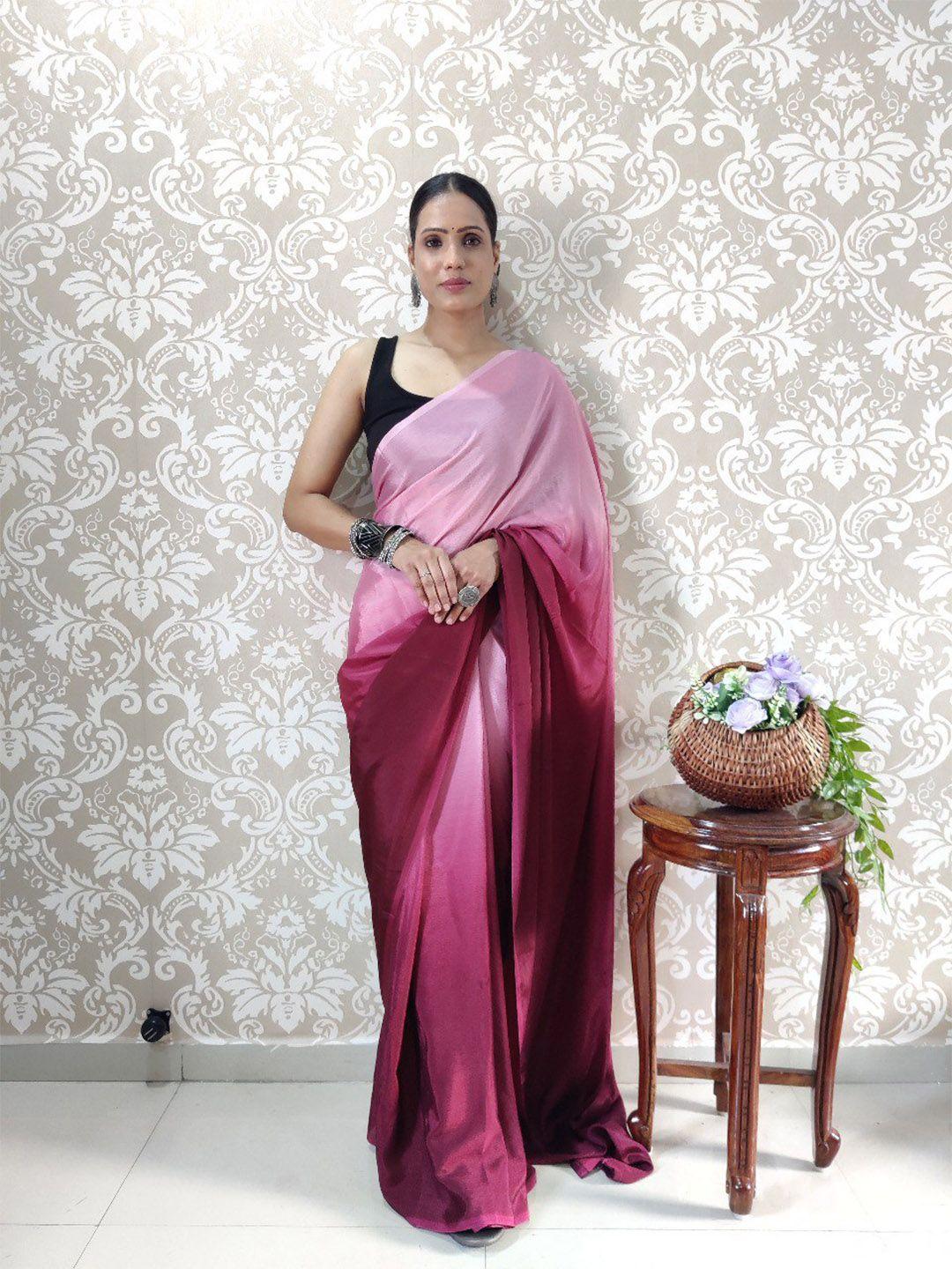 veerax colourblocked pure georgette ready to wear saree