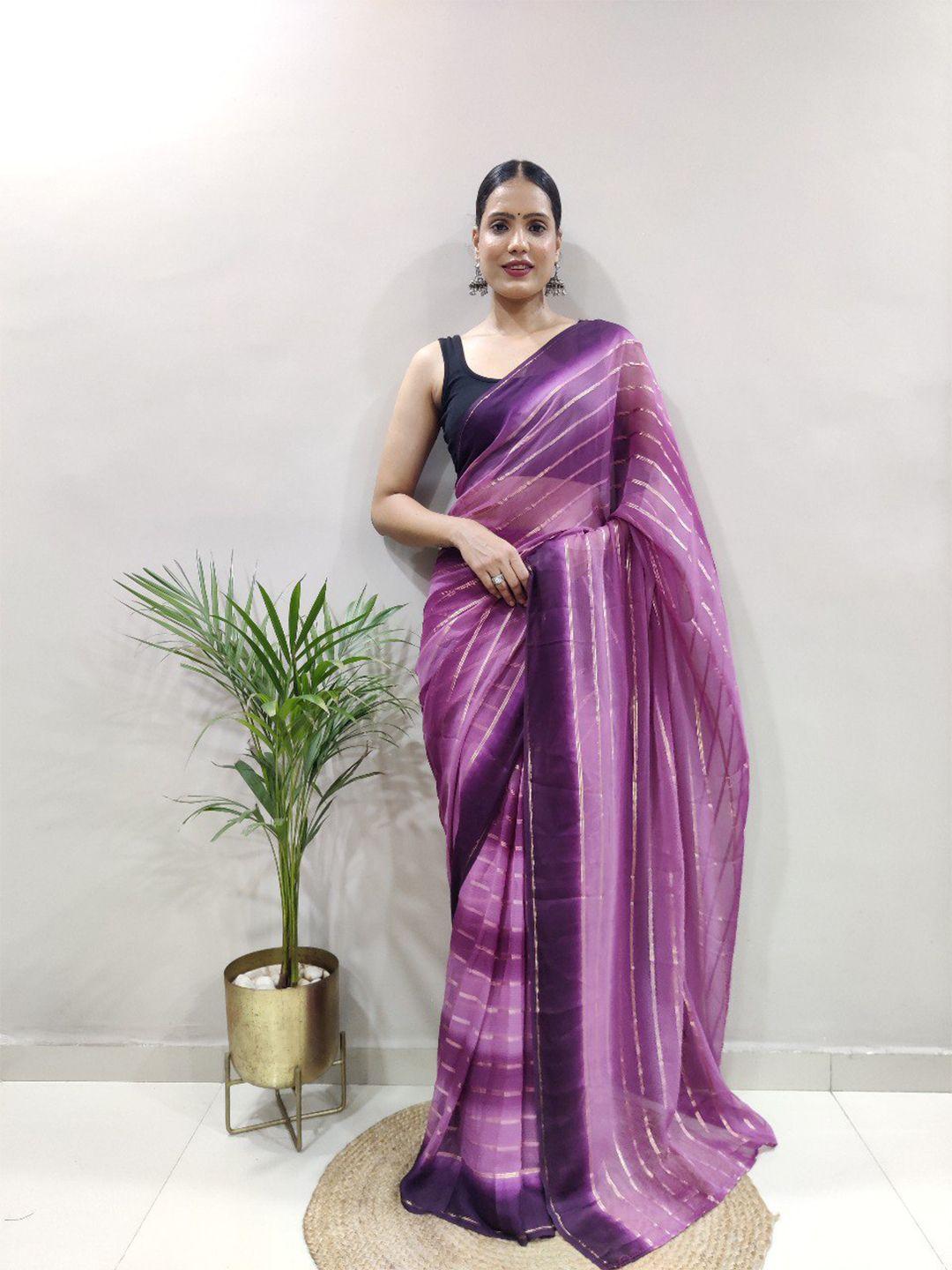 veerax striped gotta patti saree