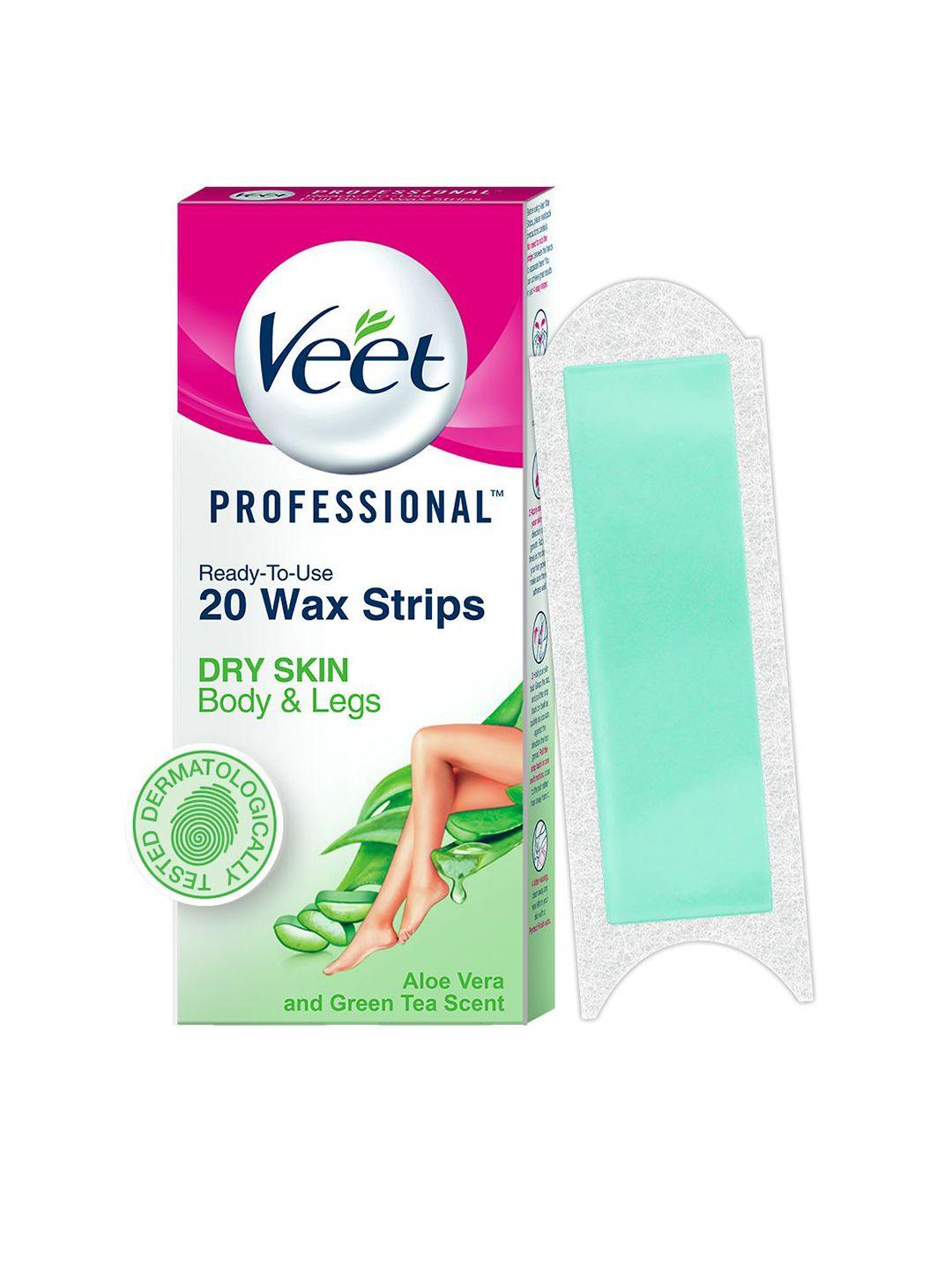 veet professional waxing strips for dry skin - 20 strips