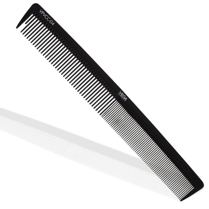 vega professional cutting comb - black line 7.25"