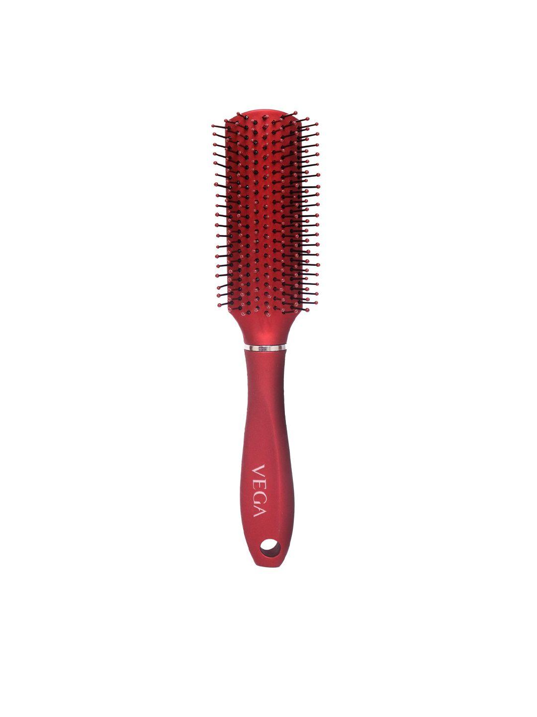 vega unisex red flat paddle hair brush