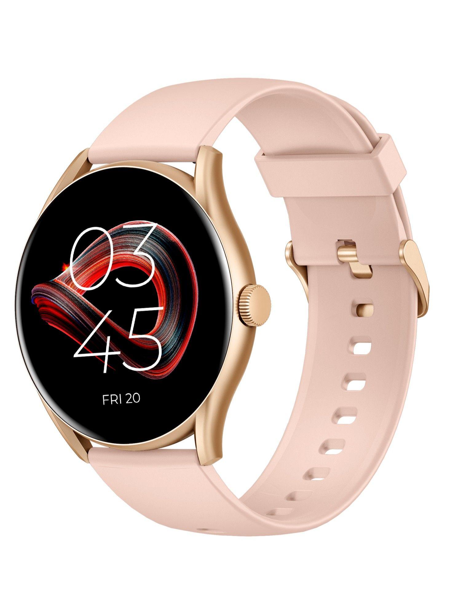 vega 1.43'' super retina amoled display metal body smartwatch - pink