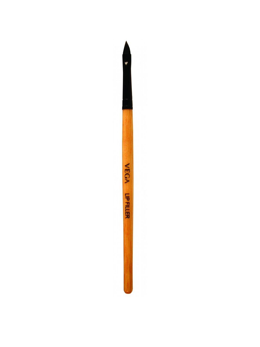vega lip filler makeup brush with wooden handle ev-13