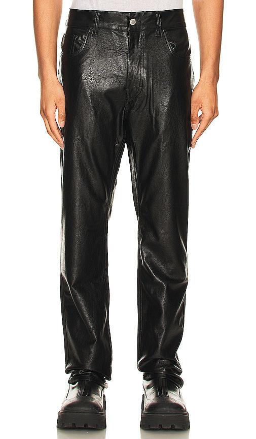vegan leather 5 pocket pant