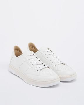 vegan basket lace-up trainers