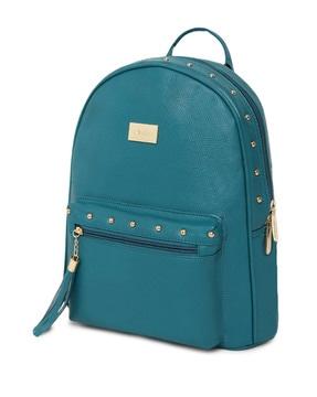 vegan woman studded backpack