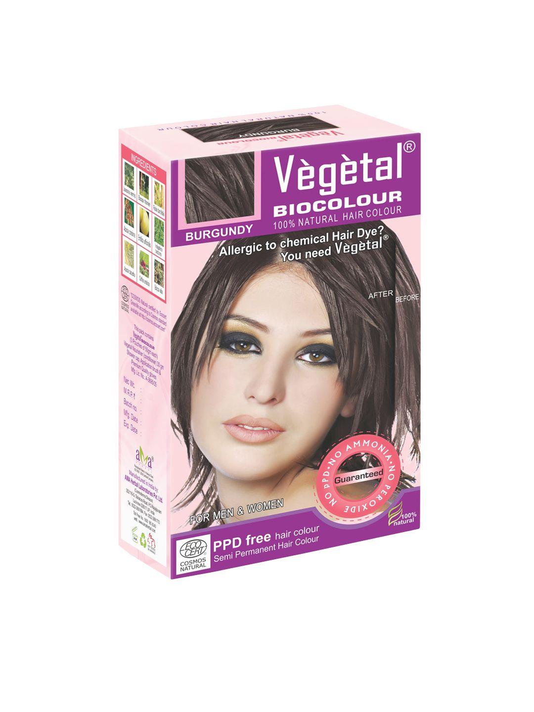 vegetal burgundy bio hair colour 50 gm