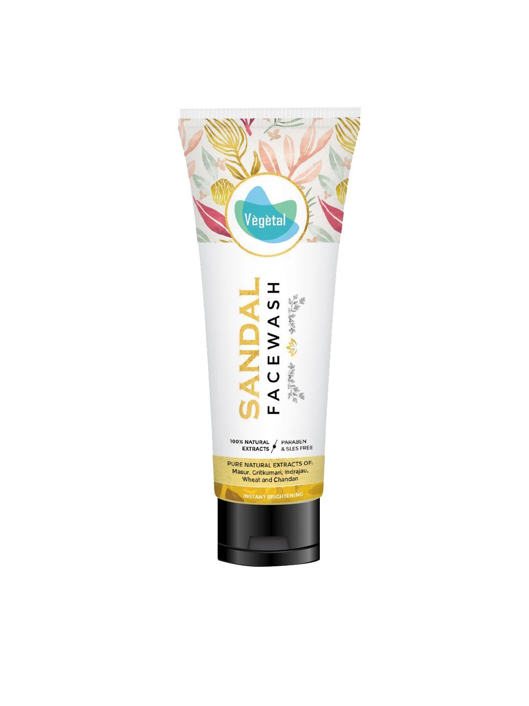 vegetal sandal face wash for instant brightening - 100 ml