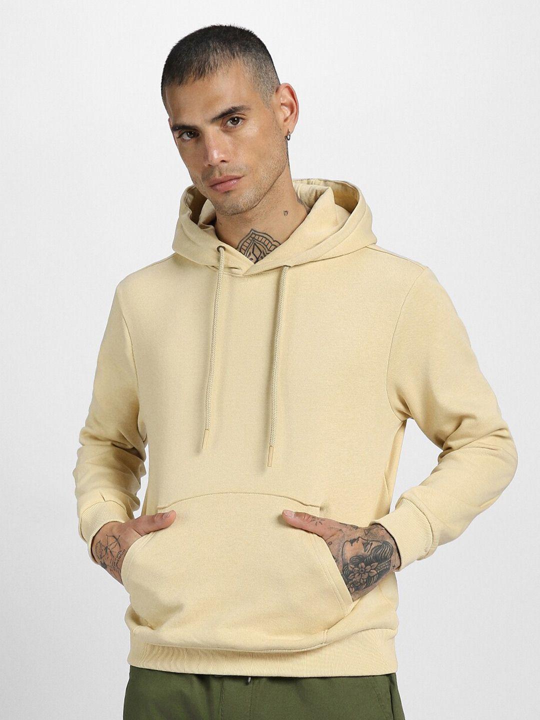 veirdo beige hooded cotton sweatshirt