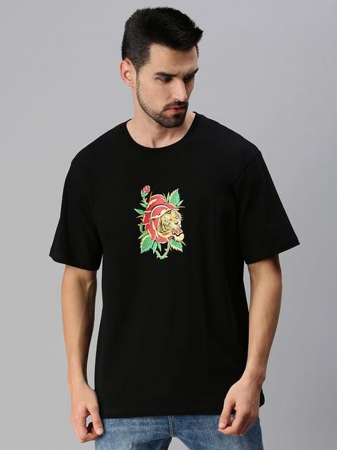 veirdo black printed oversized t-shirt