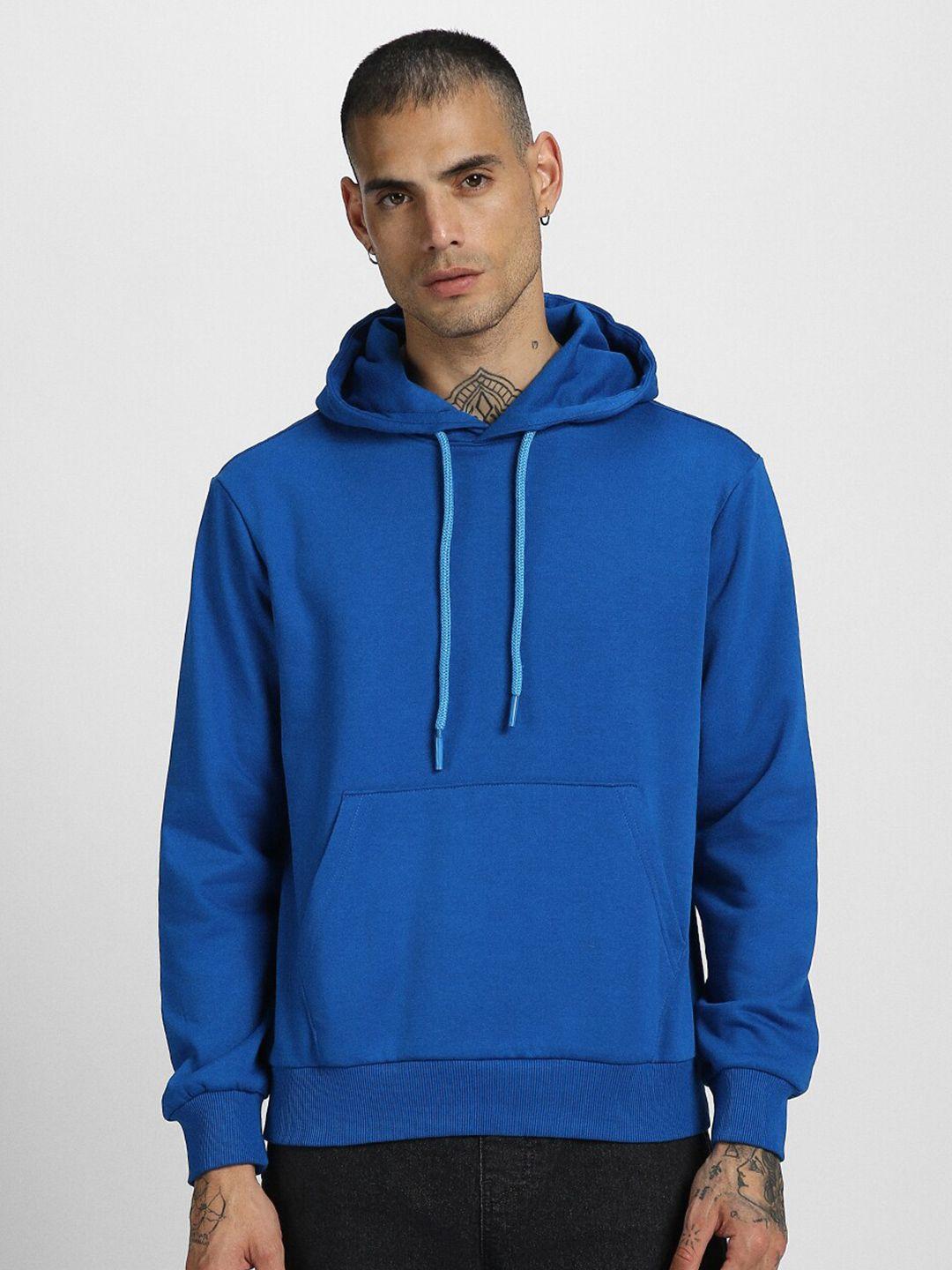 veirdo blue hooded fleece oversized pullover