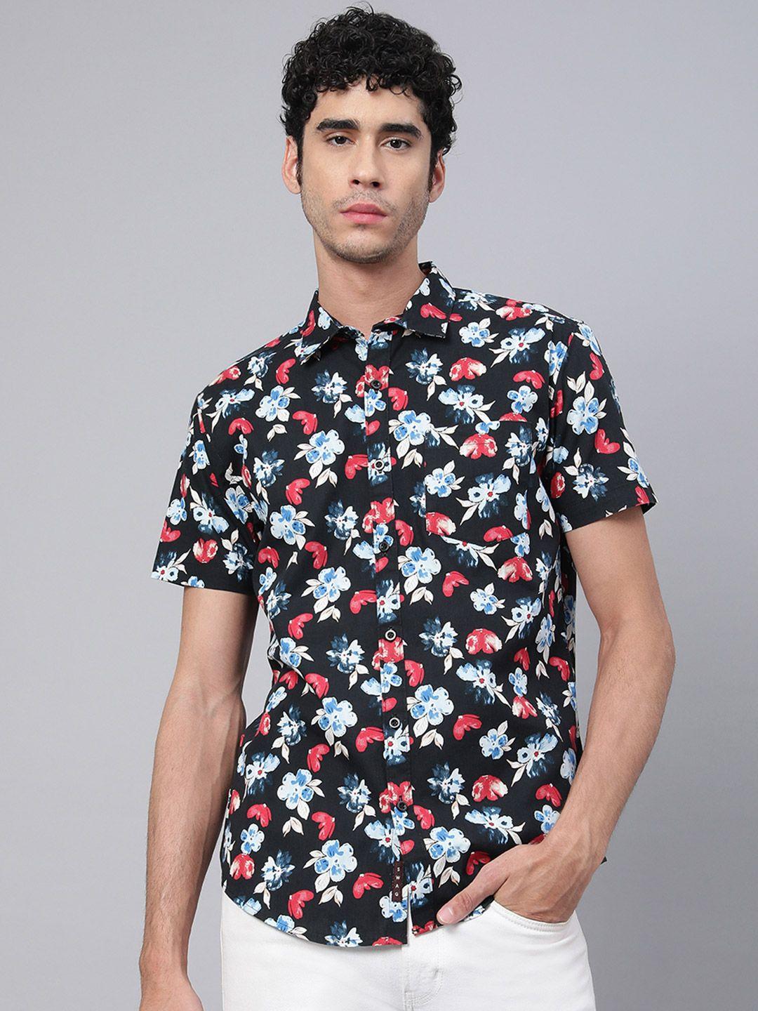 veirdo men floral printed casual shirt