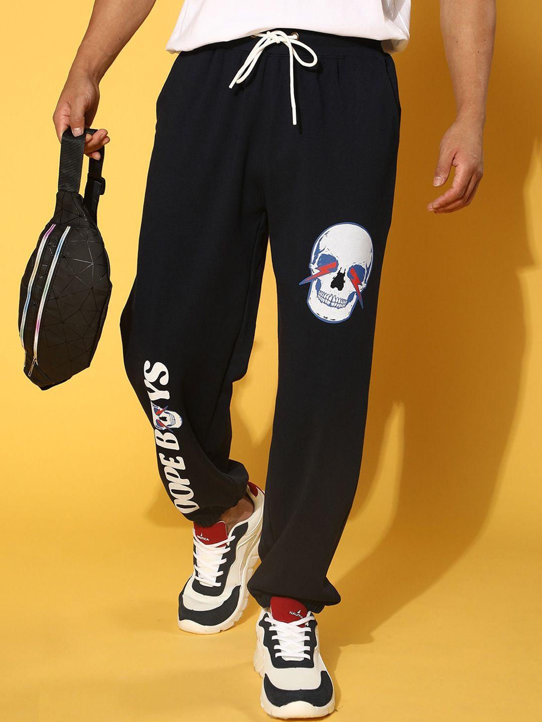 veirdo men graphic printed cotton joggers