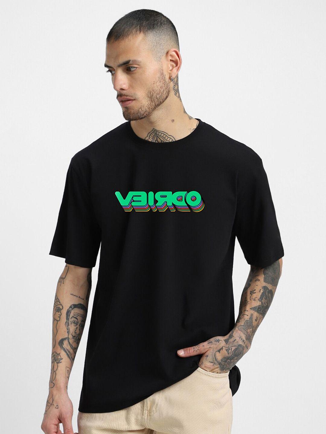 veirdo men typography printed pure cotton t-shirt