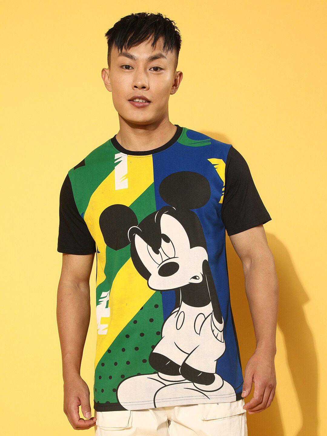 veirdo mickey mouse graphic printed cotton t-shirt