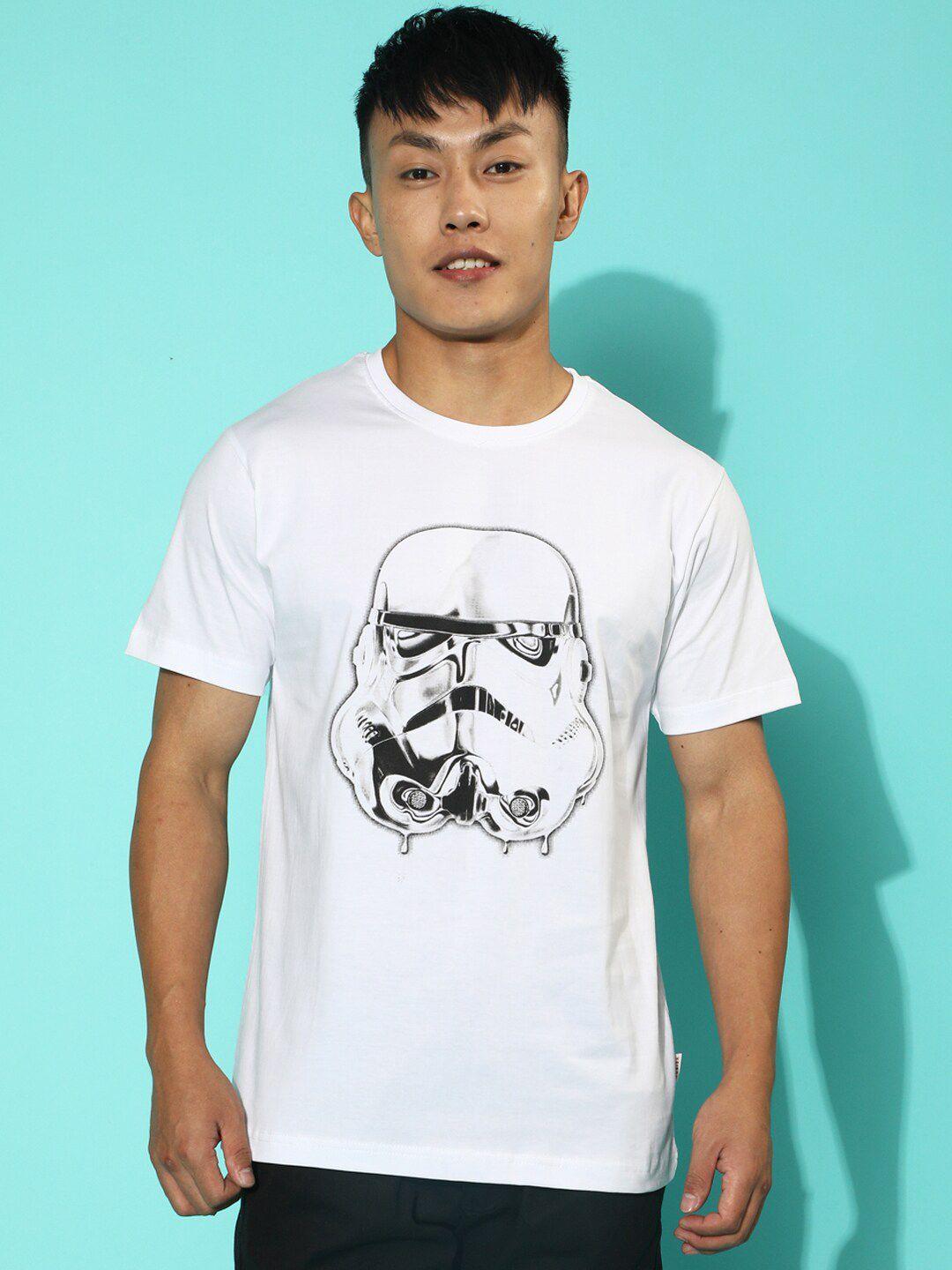 veirdo white star wars printed cotton t-shirt