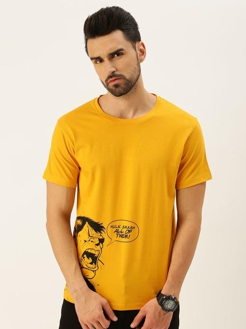veirdo yellow printed t-shirt