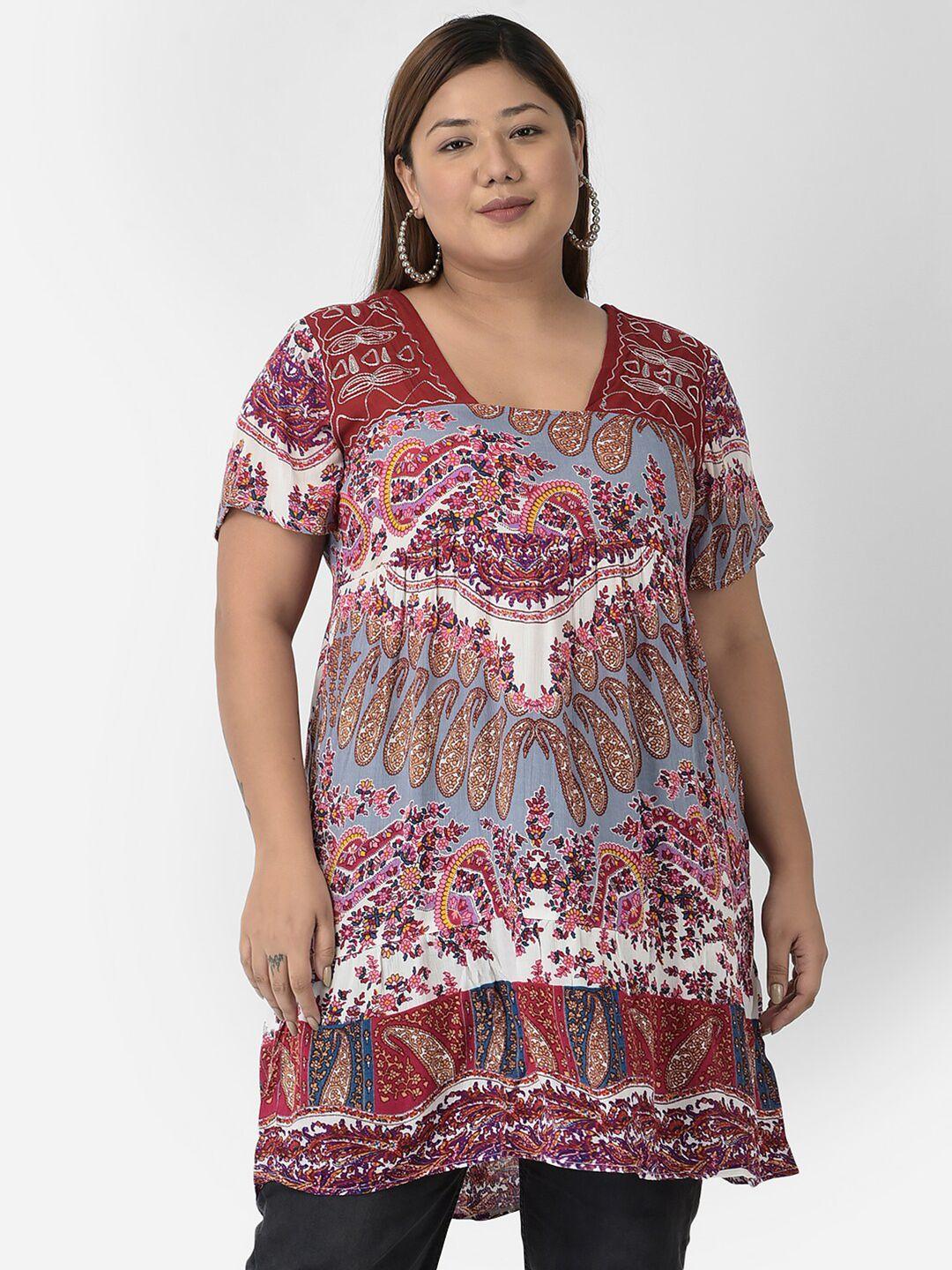 veldress women plus size multicoloured print top