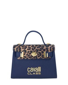 velino animal print satchel with detachable strap
