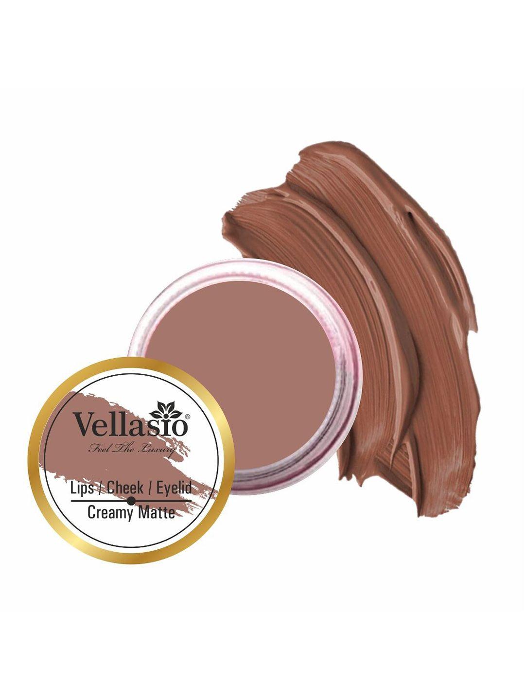 vellasio creamy matte spf 30 lip cheek & eye tint 7g - nude brown