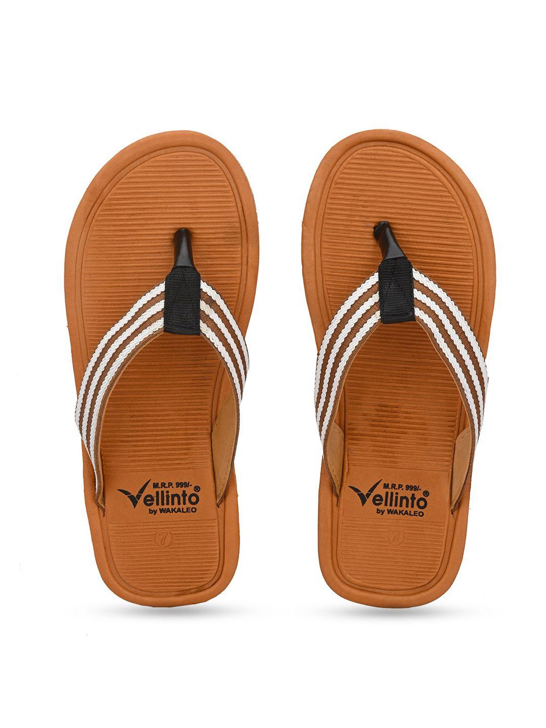 vellinto men textured thong flip-flops