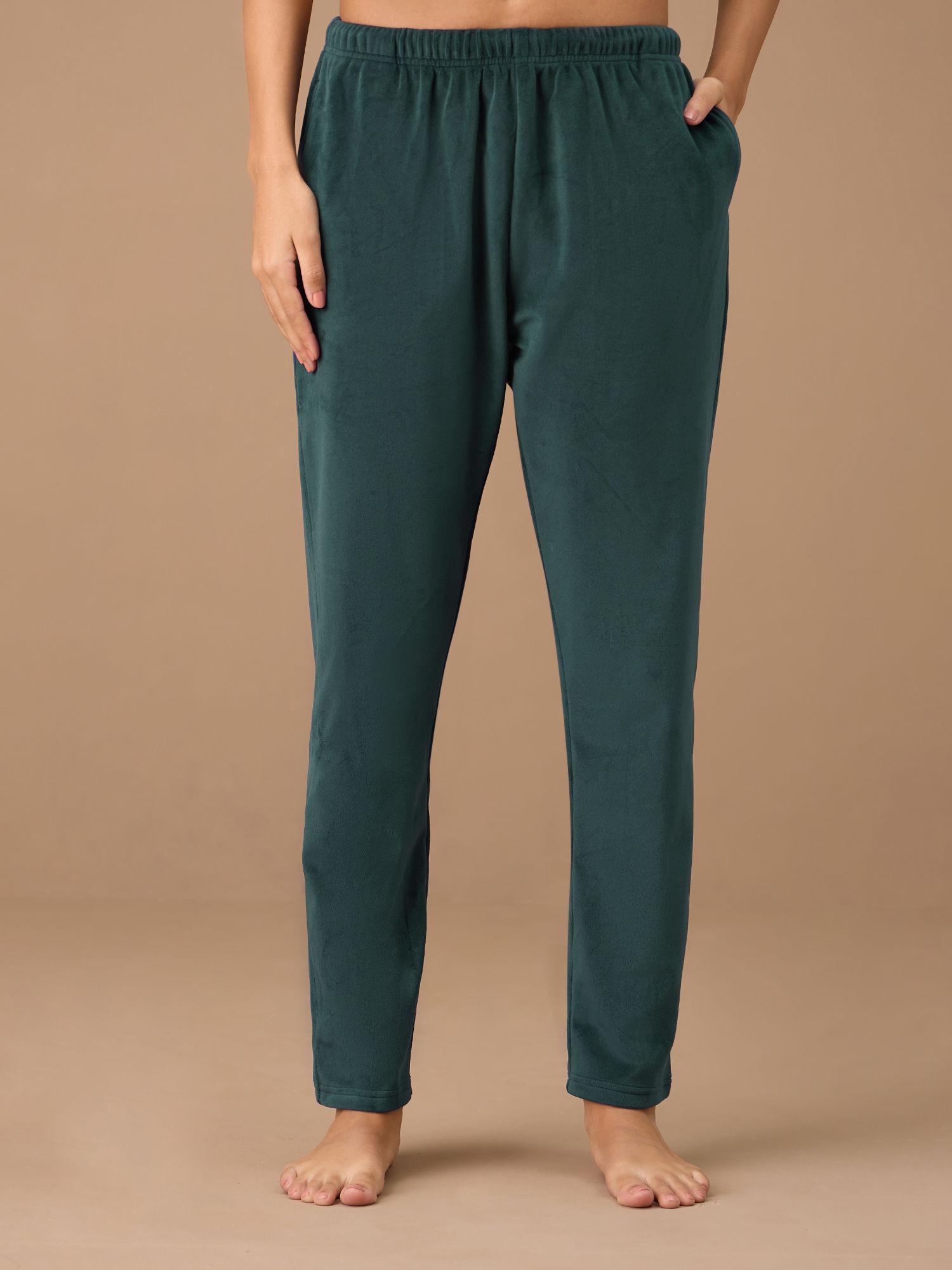 velour pants - nys048 - green