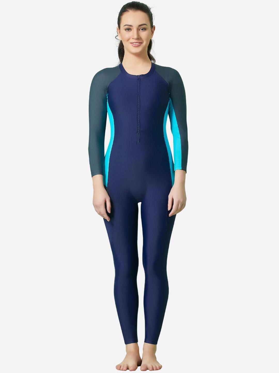 veloz colourblocked anti-chafing swimsuit