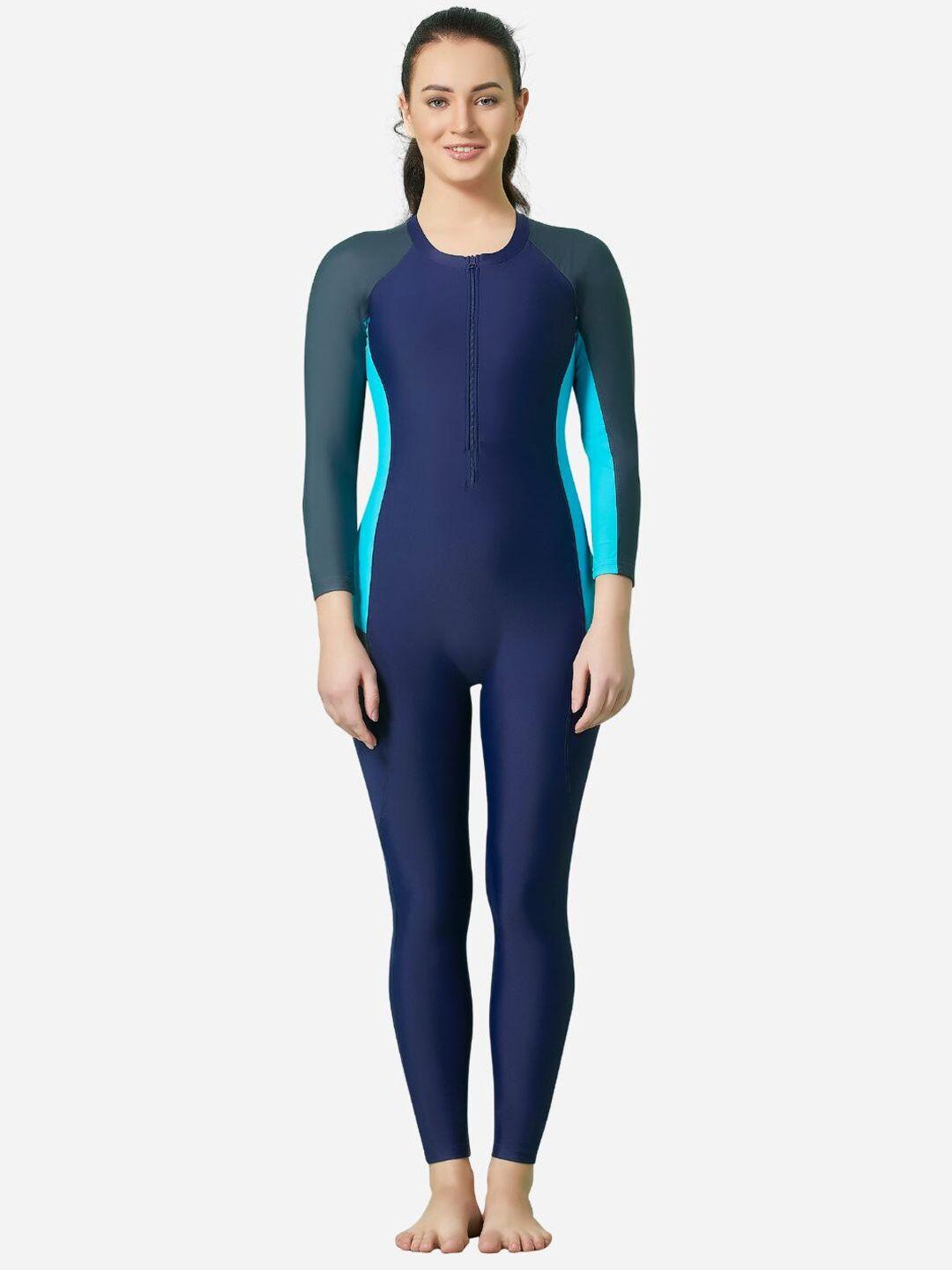 veloz colourblocked anti-chafing padded swimwear bodysuit