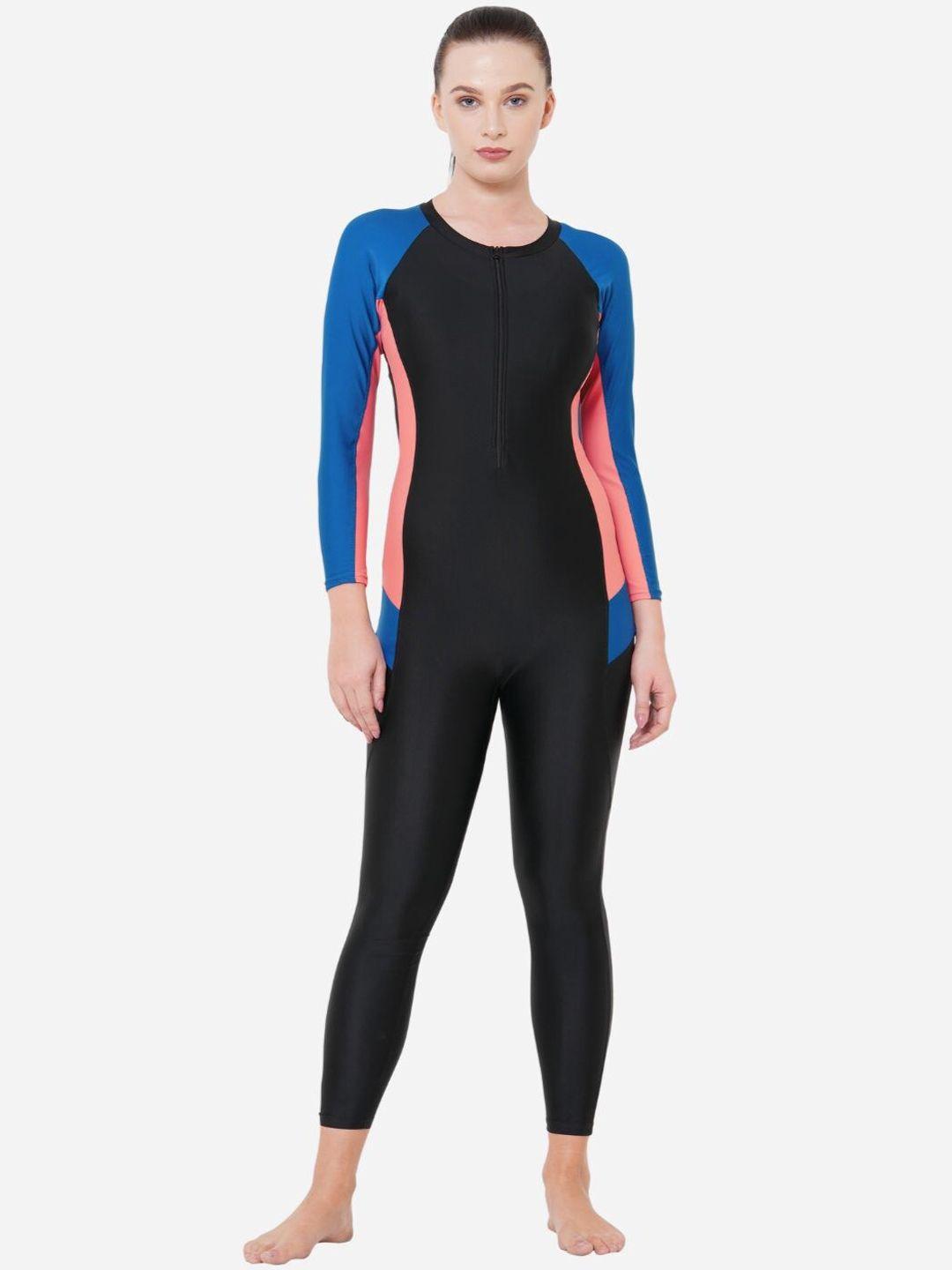 veloz colourblocked padded full legsuit