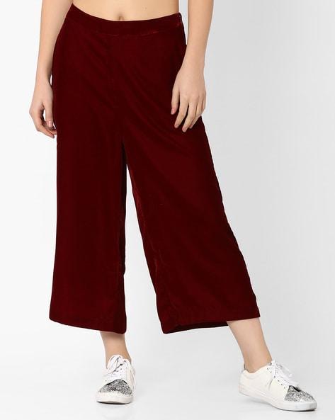 velvet culottes with pockets