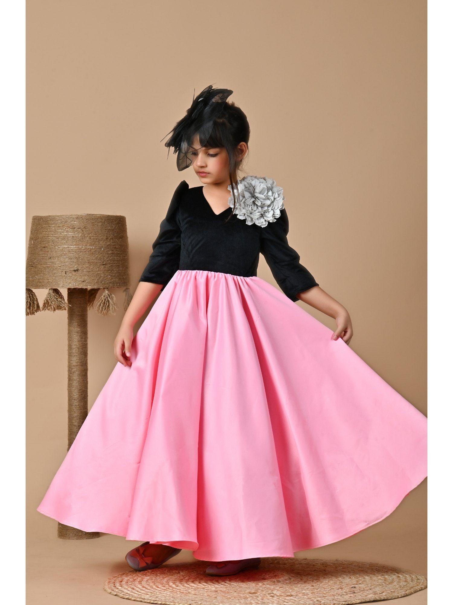 velvet ebony rose gown pink