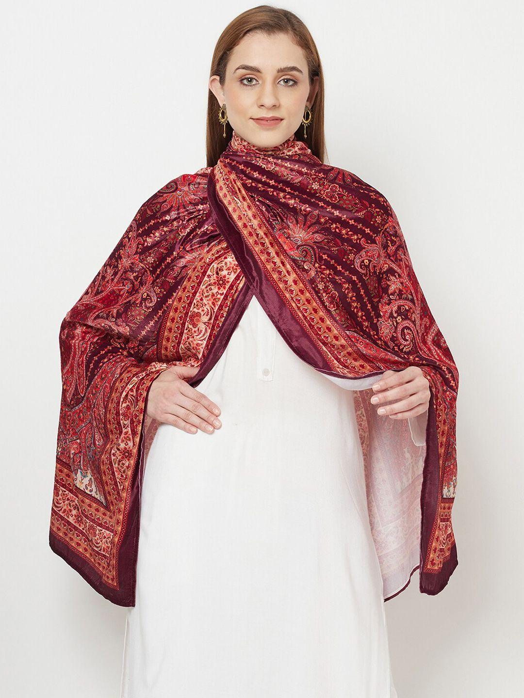 velvtine paisley printed velvet shawl