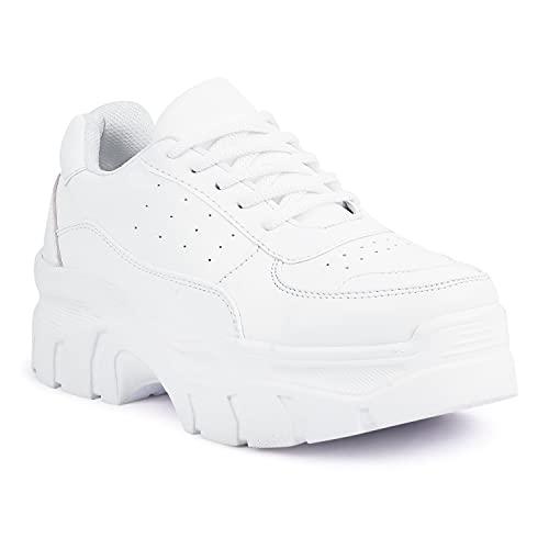 vendoz women casual shoes sneakers stylish - 38 eu white