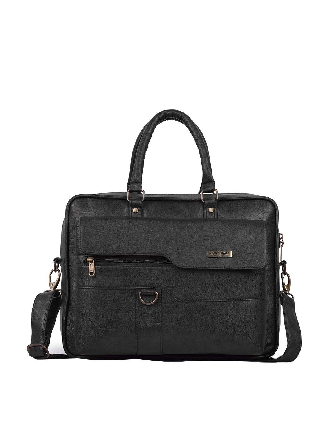 veneer unisex black laptop bag