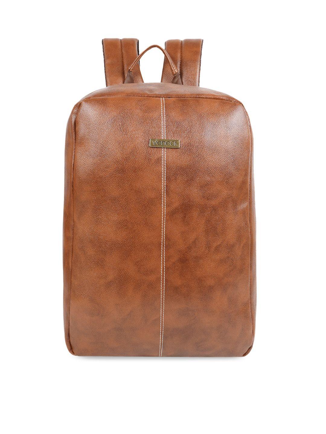 veneer unisex tan backpack with anti-theft