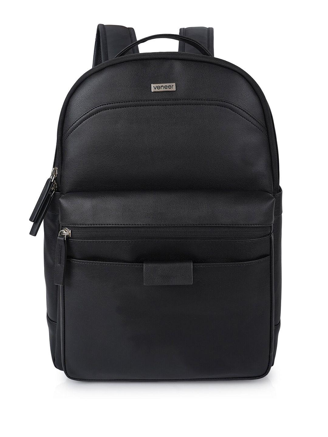 veneer unisex water resistant leather 16 inch laptop backpack