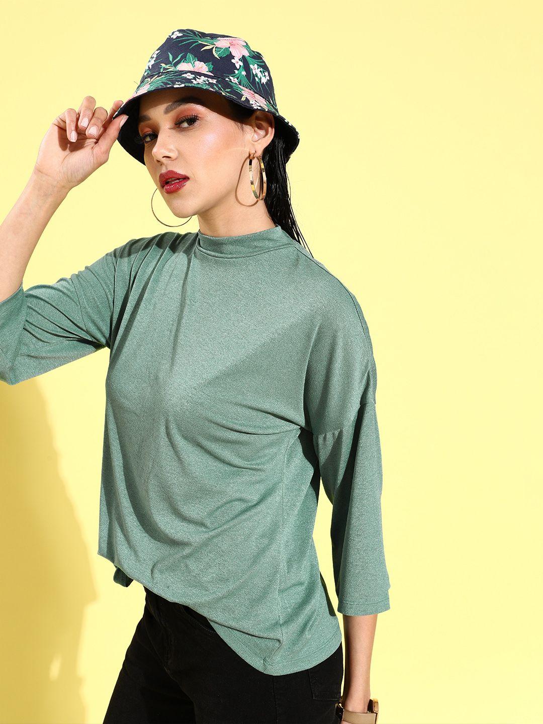 veni vidi vici women gorgeous green sleek top