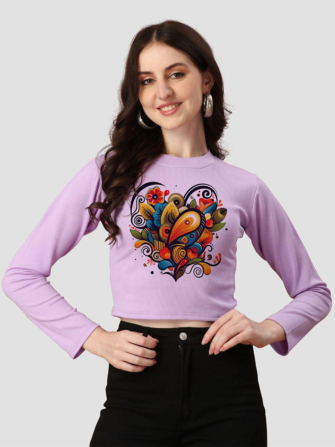 venisa graphic printed slim fit crop t-shirt