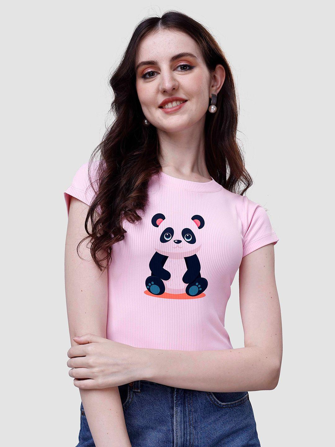 venisa women pink pockets slim fit t-shirt