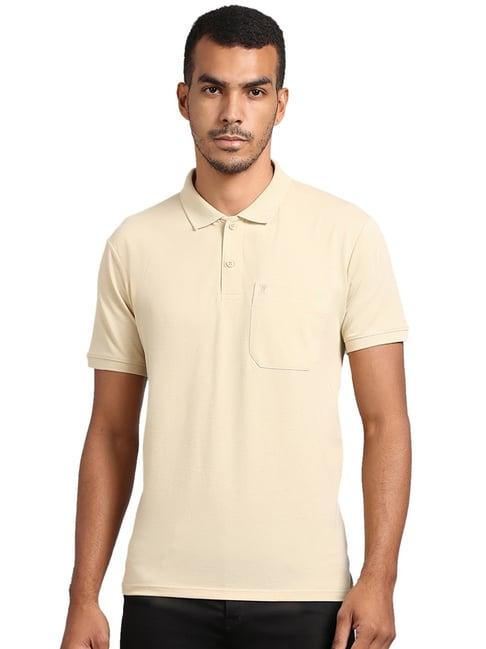 venitian- forbidden clothing beige polo t-shirt