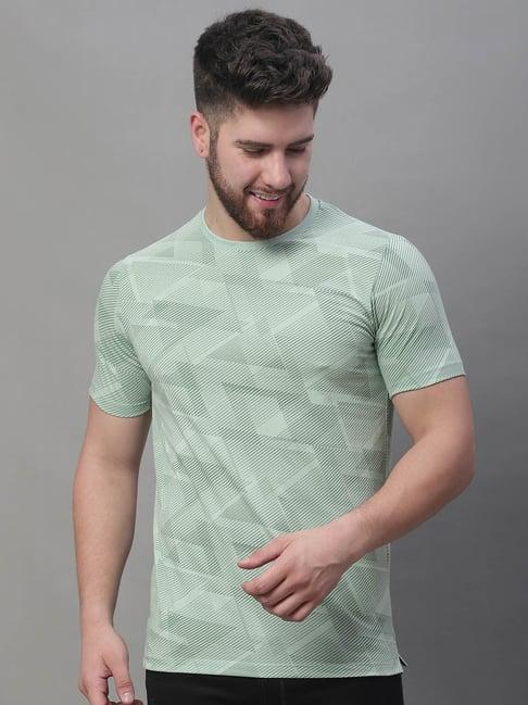 venitian- forbidden clothing mint green slim fit printed t-shirt