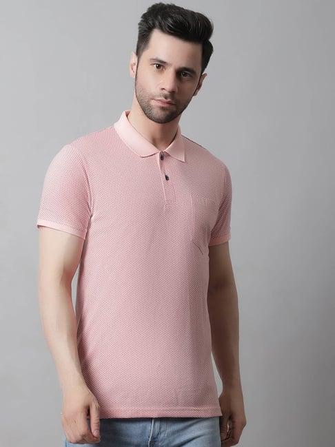 venitian- forbidden clothing pink slim fit printed polo t-shirt