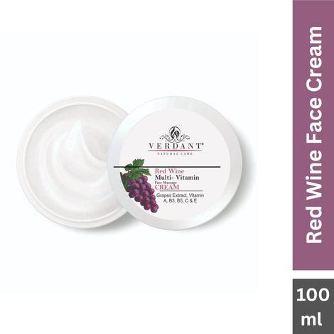 verdant natural care brightening red wine face cream (100 ml)