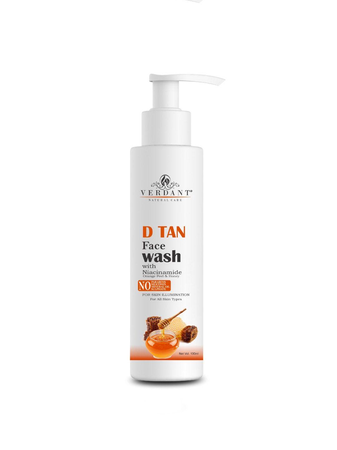 verdant natural care d tan & tan removal face wash - 100 ml