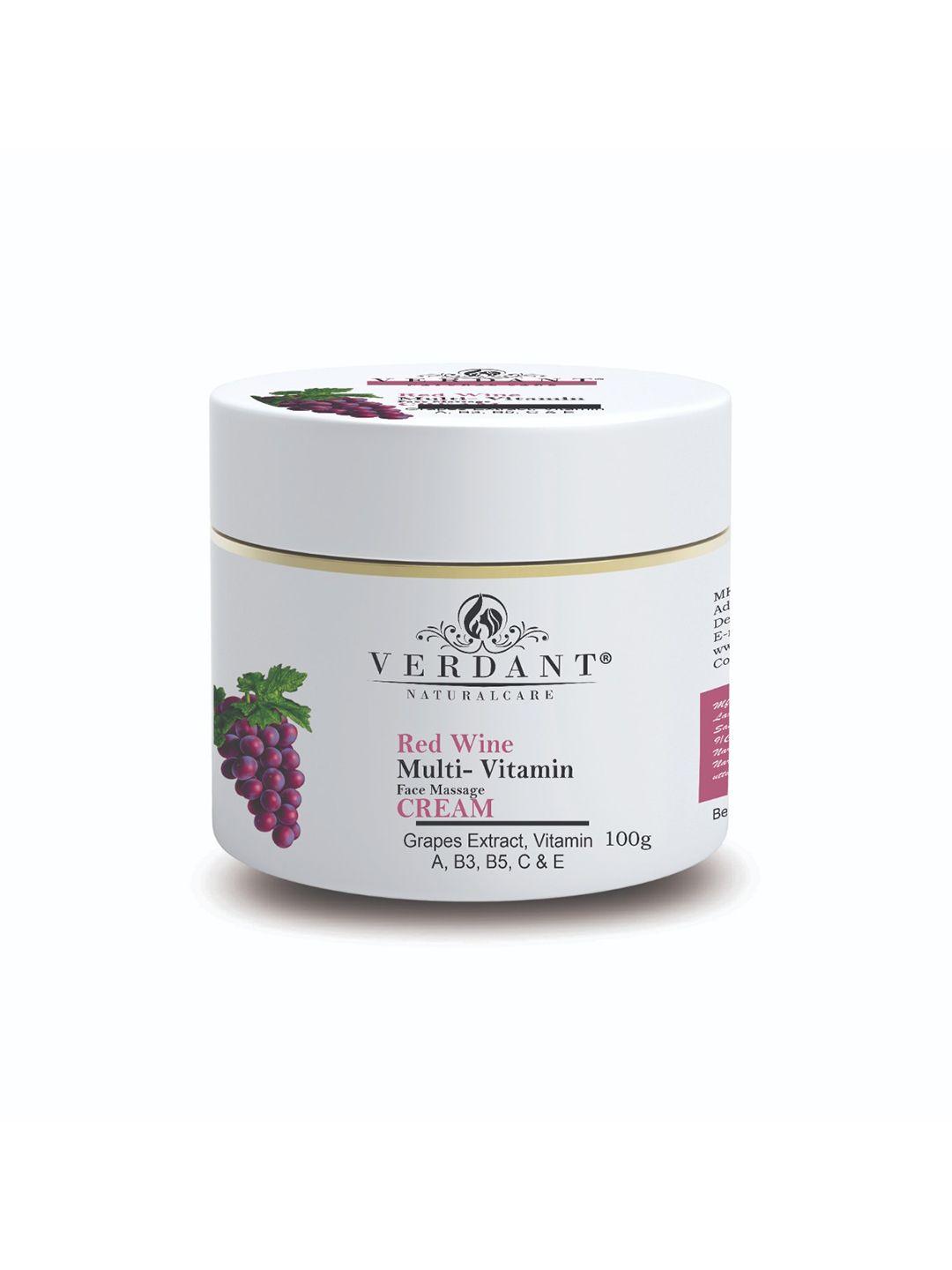 verdant natural care multi-vitamin red wine face massage cream