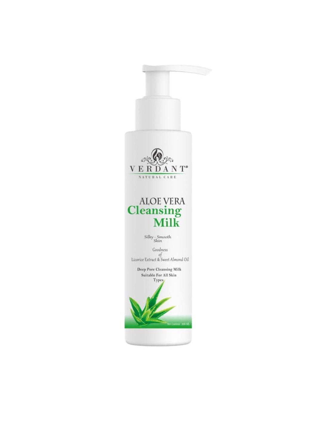 verdant natural care aloe vera cleansing milk with licorice & sweet almond - 200 ml