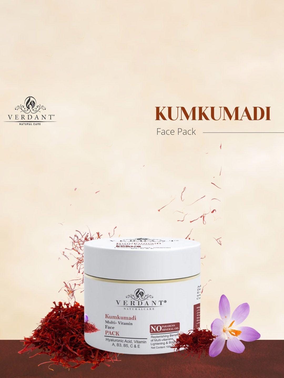 verdant natural care kumkumadi multi-vitamin face pack with hyaluronic acid - 100 ml
