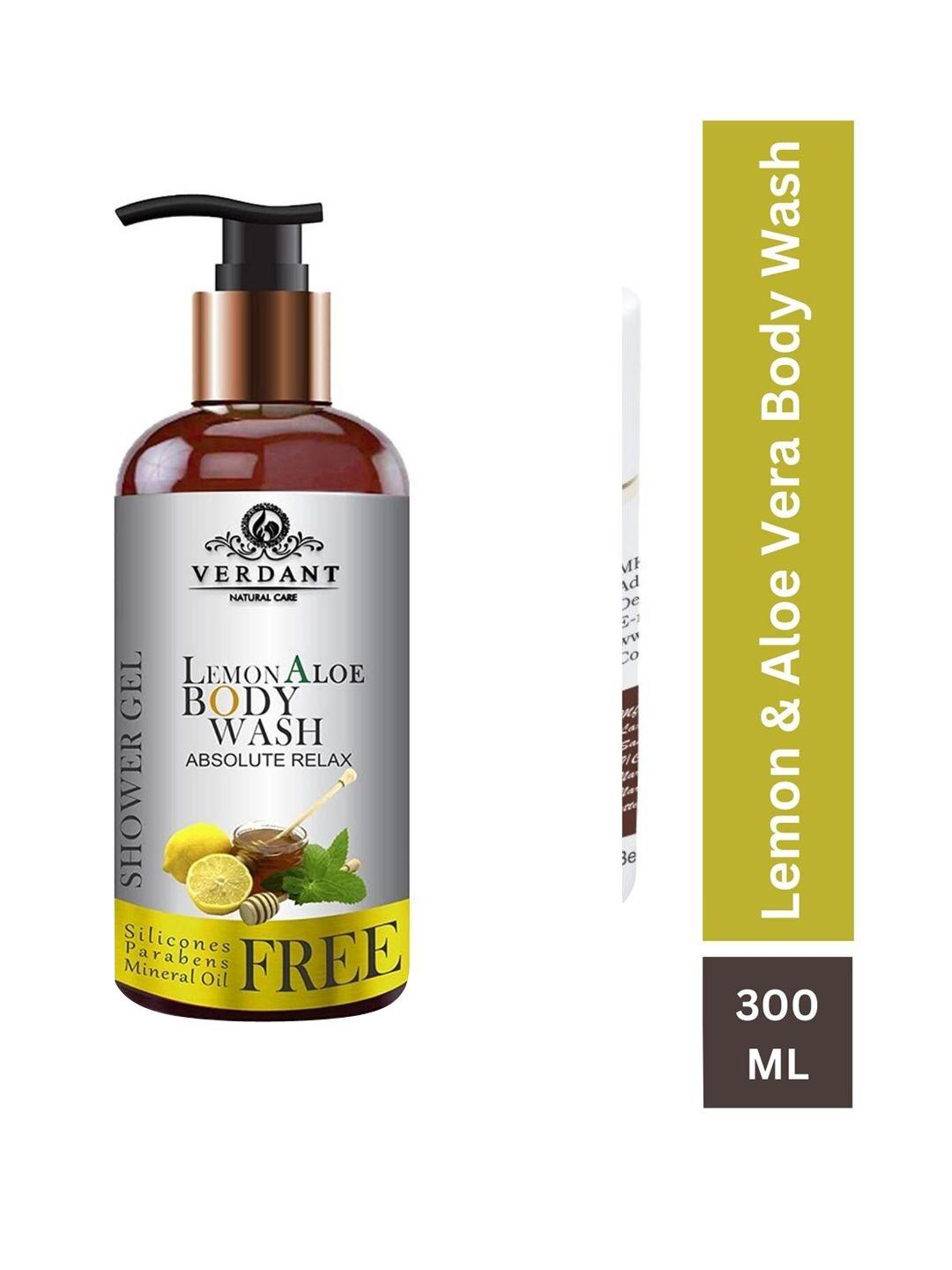 verdant natural care lemon & aloe vera body wash shower gel - 300 ml