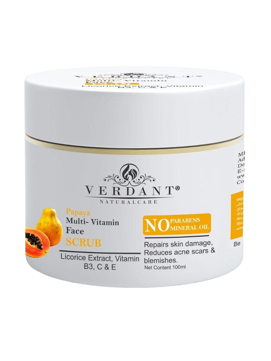 verdant natural care papaya multi-vitamin face scrub with licorice extract - 100ml