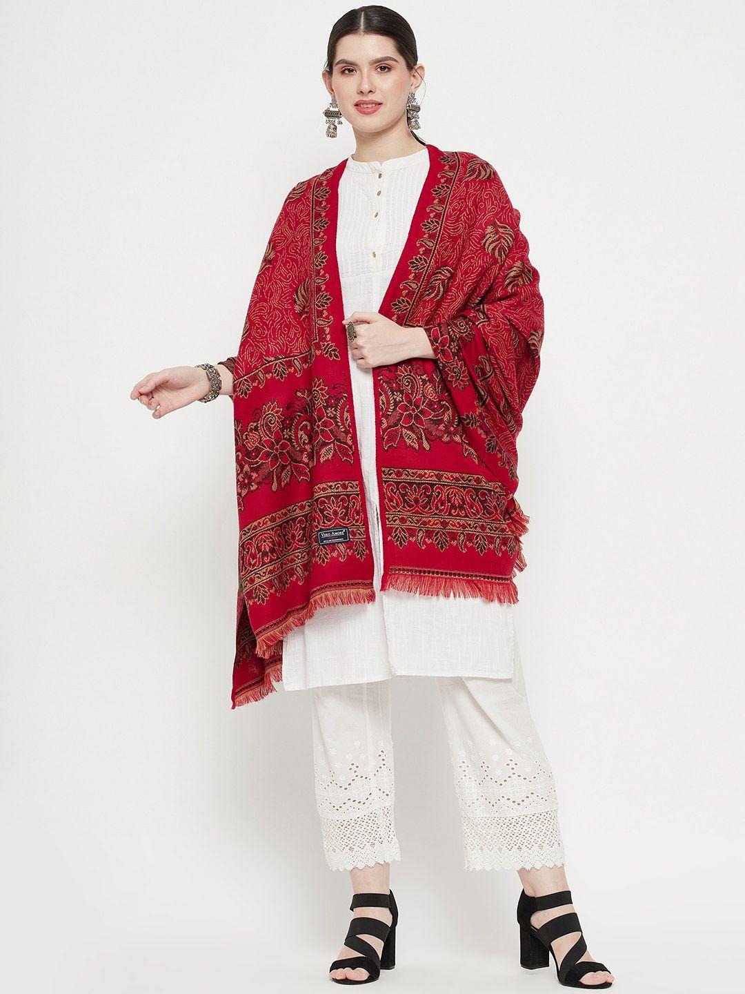 vero amore floral woven design shawl